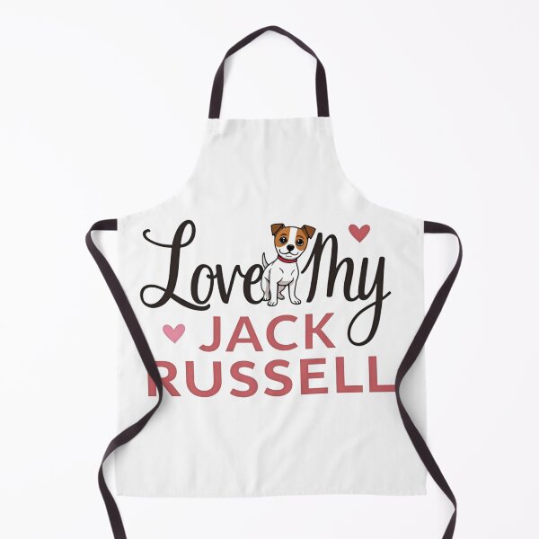 Item preview, Love My Jack Russell with cute puppy and hearts designed and sold by Prints by Mat.