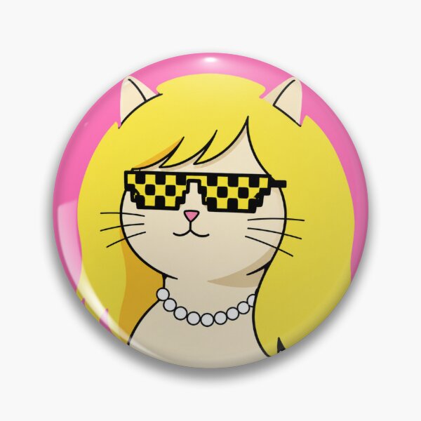 Item preview, Cool Blonde Cat with Pixel Deal With It Sunglasses designed and sold by bosamji.