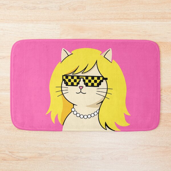 Item preview, Cool Blonde Cat with Pixel Deal With It Sunglasses designed and sold by bosamji.
