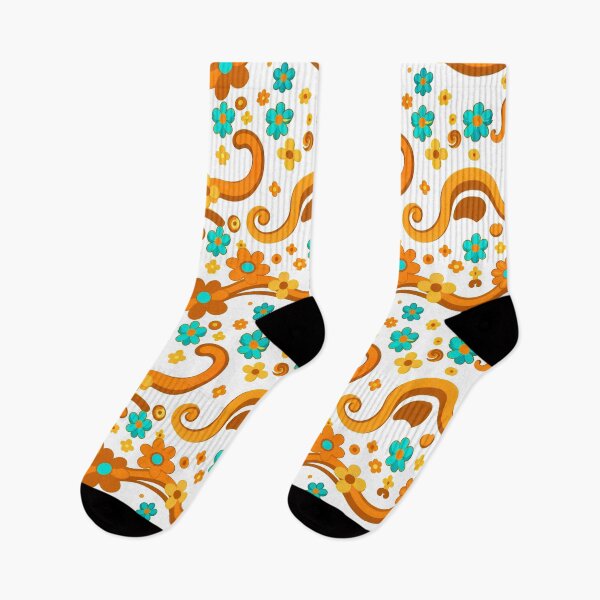 Item preview, Groovy Retro Psychedelic Floral Pattern Wavy Shapes and Circles designed and sold by Good Vibes .