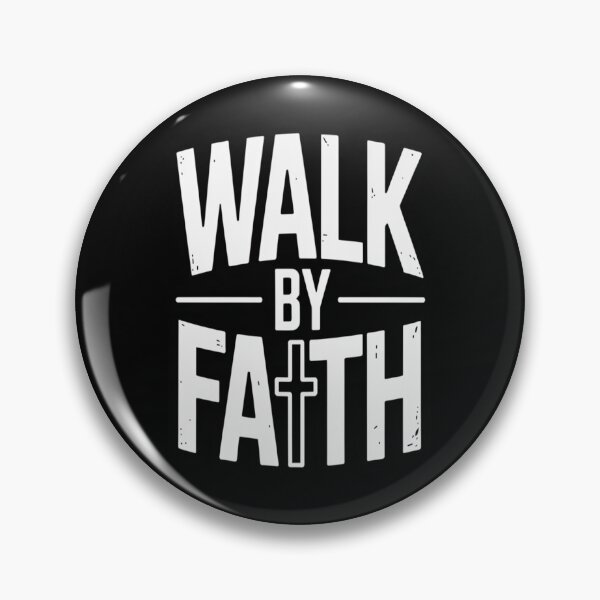 Item preview, Walk By Faith Minimalist Cross Bold Christian Typography designed and sold by stickercuffs.