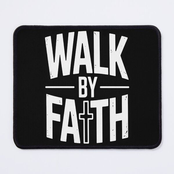 Item preview, Walk By Faith Minimalist Cross Bold Christian Typography designed and sold by stickercuffs.