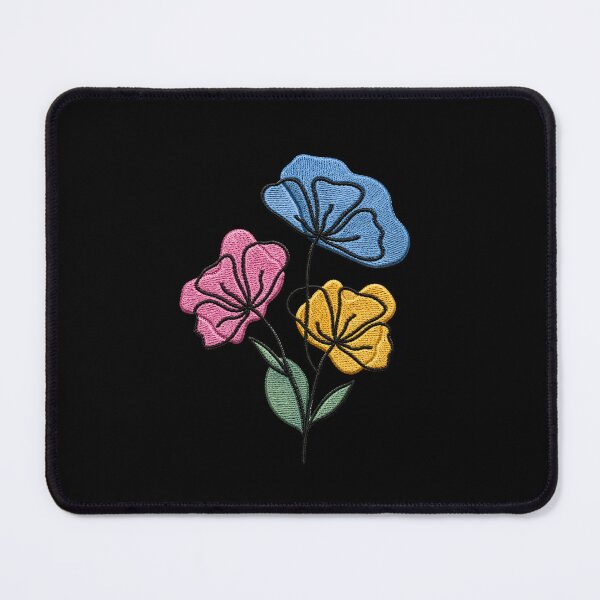 Item preview, Pastel Poppy Flowers Embroidery designed and sold by ColorSplash123.