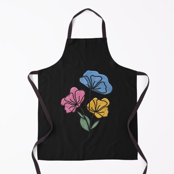 Item preview, Pastel Poppy Flowers Embroidery designed and sold by ColorSplash123.