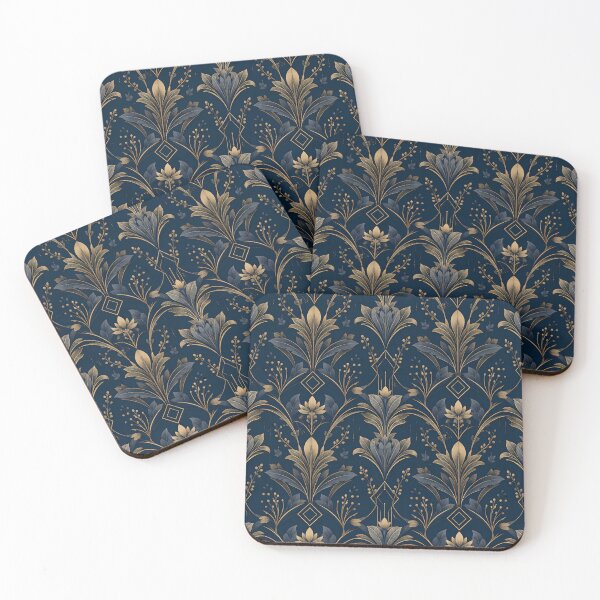 Item preview, Sophisticated Floral Art Deco Seamless Pattern designed and sold by crackerflake.