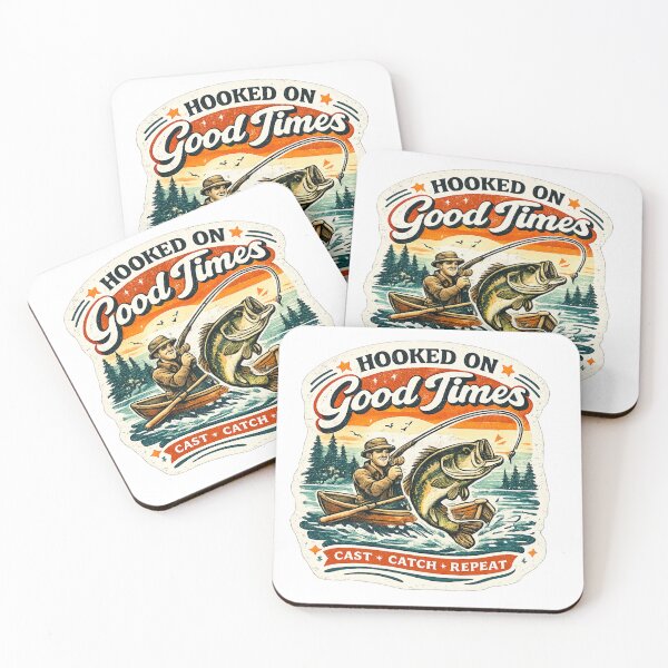 Item preview, Vintage Cast Catch Repeat Bass Fishing Graphic designed and sold by Klein-Karoo.
