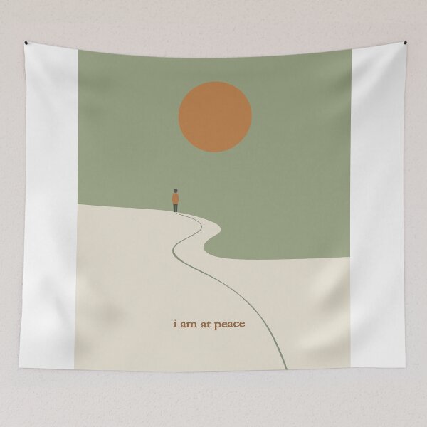 Item preview, Minimalist Landscape Print, "I Am At Peace" Affirmation Print designed and sold by Studio pod Burom.