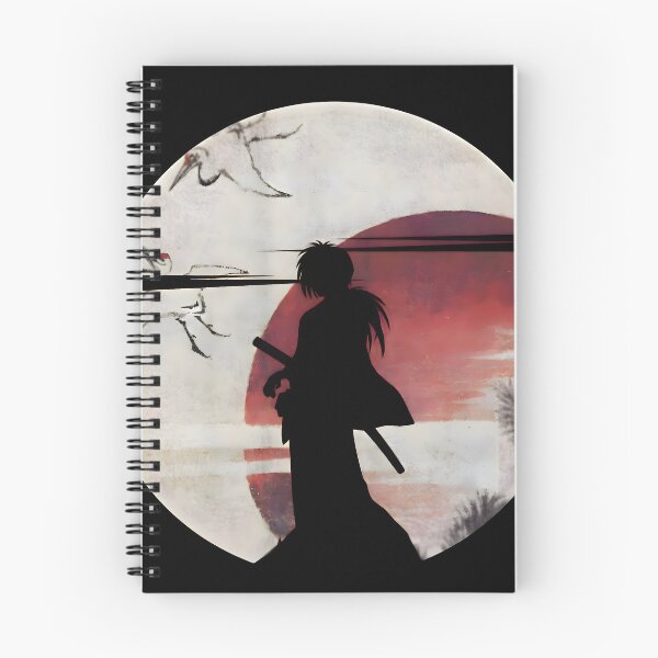 Item preview, The Wandering Samurai Silhouette - Himura Kenshin Japanese Watercolor Art designed and sold by Teenkai.