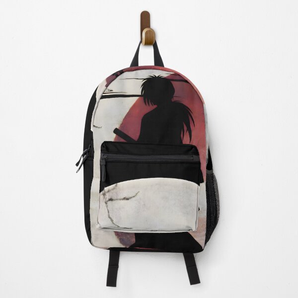 Item preview, The Wandering Samurai Silhouette - Himura Kenshin Japanese Watercolor Art designed and sold by Teenkai.