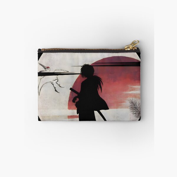 Item preview, The Wandering Samurai Silhouette - Himura Kenshin Japanese Watercolor Art designed and sold by Teenkai.