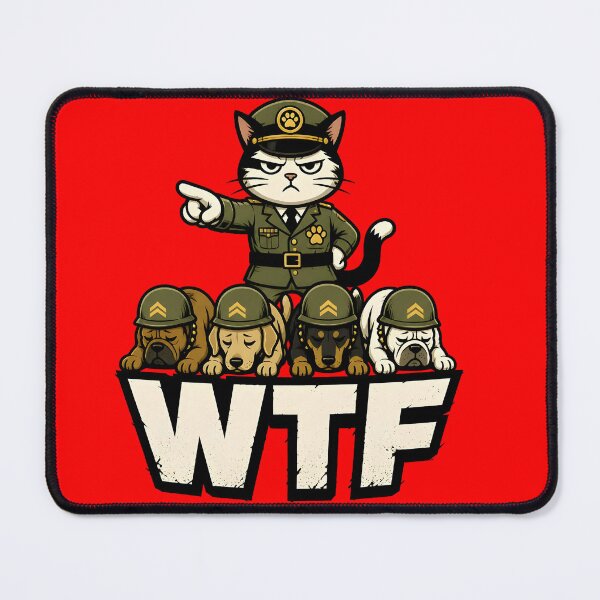 Item preview, WTF Cat Commander Dog Squad designed and sold by Idrojibz.