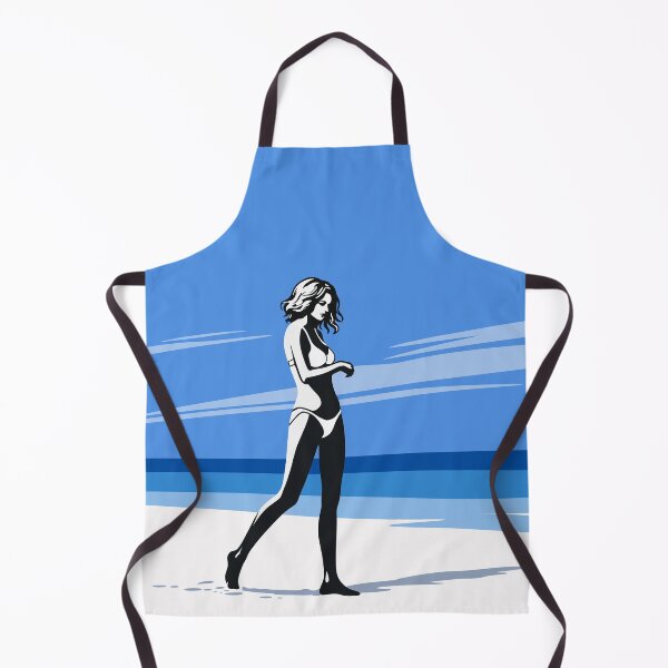 Item preview, Minimalist Beach Woman Art, Contemporary Coastal Figure Print designed and sold by Studio pod Burom.