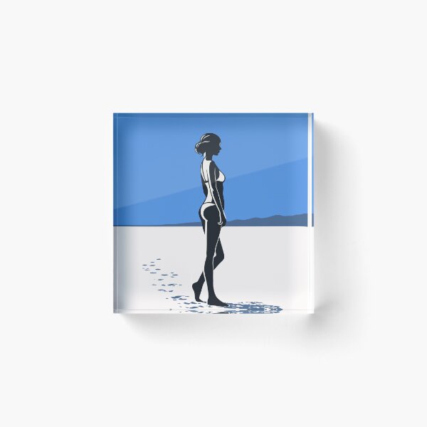 Item preview, Minimalist Bikini Woman Art, Contemporary Beach Figure Print designed and sold by Studio pod Burom.
