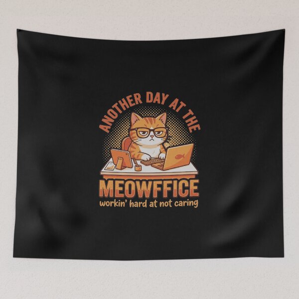Item preview, Another Day At The Meowffice Funny Corporate Cat Retro Humor designed and sold by AdyKurniawan.