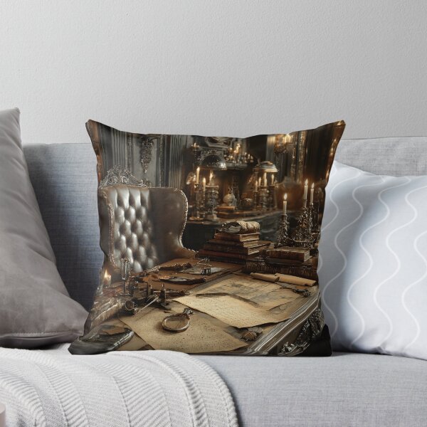 Item preview, Dark Academia Scholar Desk Print, Antique Manuscript Still Life Wall Art, Victorian Study Close-Up Decor designed and sold by ObscuraWallArt.