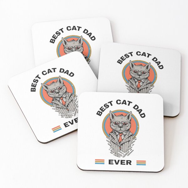 Item preview, Best Cat Dad Ever Retro Cat In Suit T-Shirt designed and sold by GiaoCalonas.