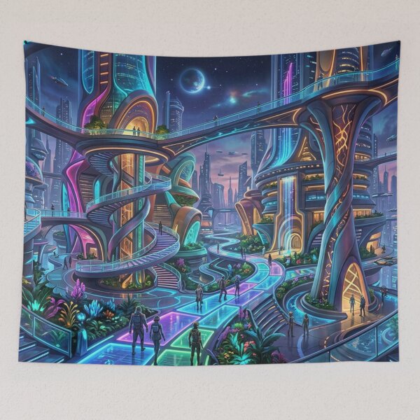 Item preview, Neon utopia of the future designed and sold by Sigtrix.