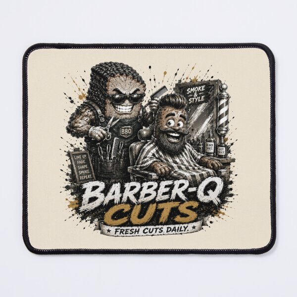 Item preview, Barber-Q Cuts - Fresh Cuts Daily Funny BBQ Barber designed and sold by BlackSector77.