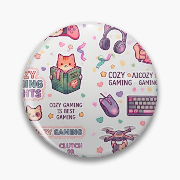Item preview, Ｃute Cozy Neko Gamer Sticker Sheet designed and sold by YunsCozyCorner.