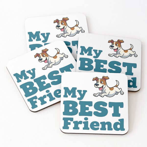 Item preview, My Best Friend with running Jack Russell Terrier designed and sold by Prints by Mat.