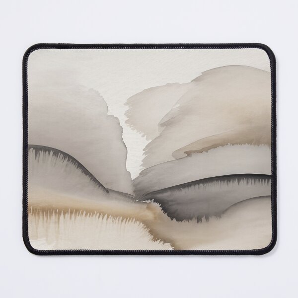 Item preview, Neutral Foggy Watercolor Wash Art – Minimalist Beige Abstract Wall Decor designed and sold by Tamas Das.