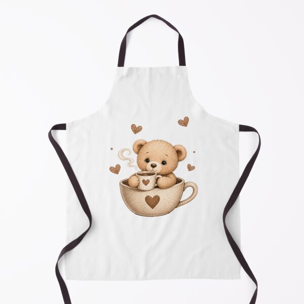 Item preview, Cute Teddy Bear in Coffee Cup Watercolor Illustration designed and sold by Seculinator.