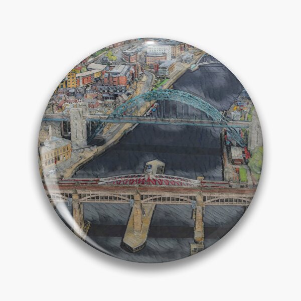 Item preview, Bridges Over the River Tyne, Newcastle Watercolour Art designed and sold by ArtworkNorth.