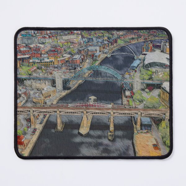 Item preview, Bridges Over the River Tyne, Newcastle Watercolour Art designed and sold by ArtworkNorth.