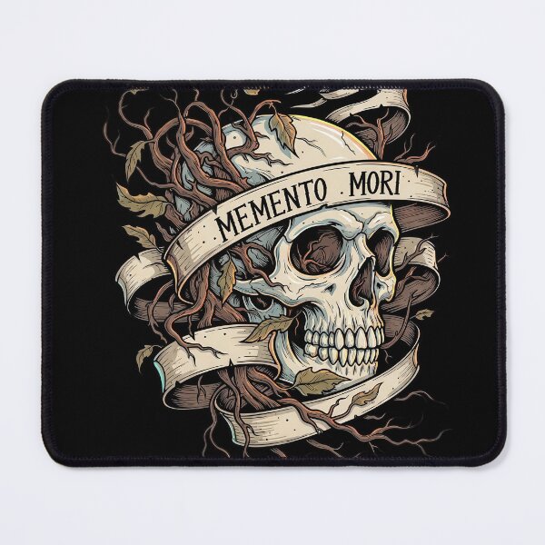 Item preview, Memento Mori Flaming Skull Bound by Tree Roots designed and sold by nuel-art.