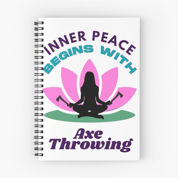 Item preview, Inner Peace begins with Axe Throwing designed and sold by LumberJaxs.