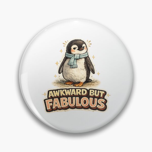 Item preview, Awkward But Fabulous – Cute Watercolor Penguin Confidence Art | Awkward Person Gift designed and sold by irfanshikh.