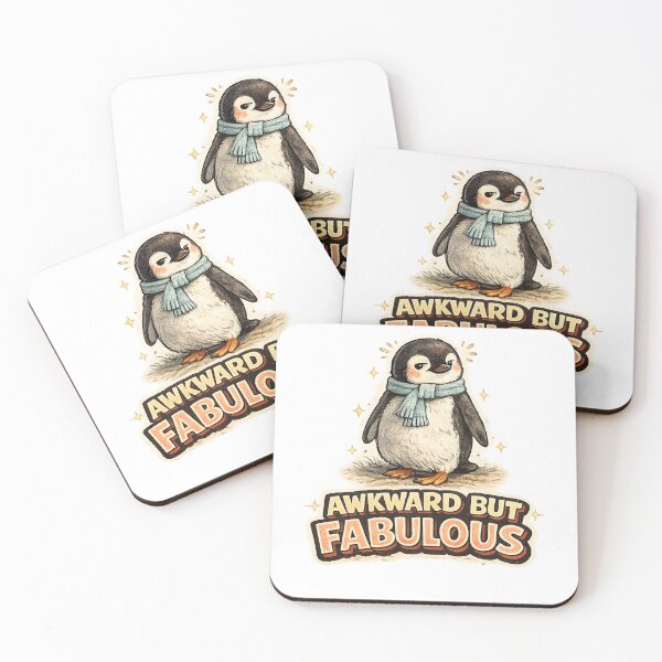 Item preview, Awkward But Fabulous – Cute Watercolor Penguin Confidence Art | Awkward Person Gift designed and sold by irfanshikh.