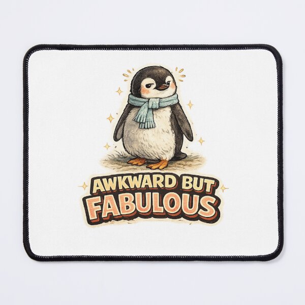Item preview, Awkward But Fabulous – Cute Watercolor Penguin Confidence Art | Awkward Person Gift designed and sold by irfanshikh.