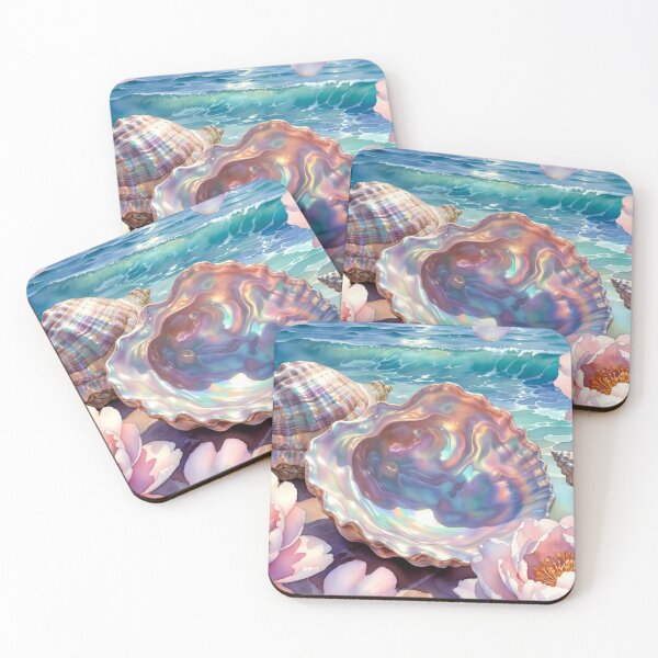 Item preview, Dive In Dreamy Mermaidcore Floral Seashell Watercolor Art designed and sold by IntelliMindDesigns.