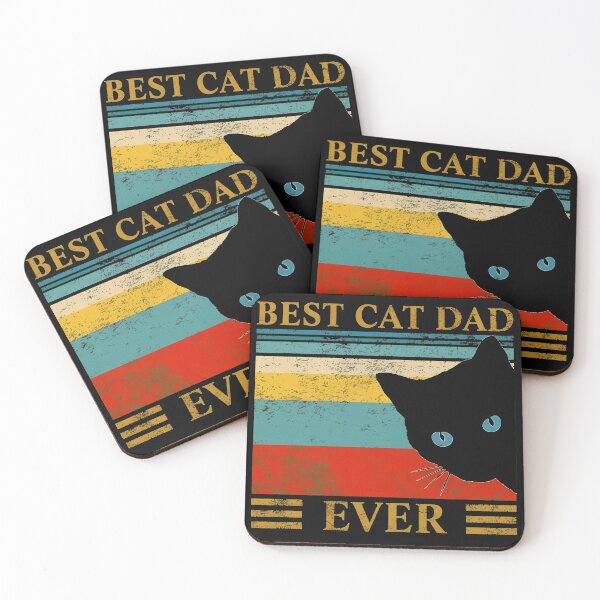 Item preview, Best Cat Dad Ever Retro Vintage Cat T-Shirt designed and sold by GiaoCalonas.