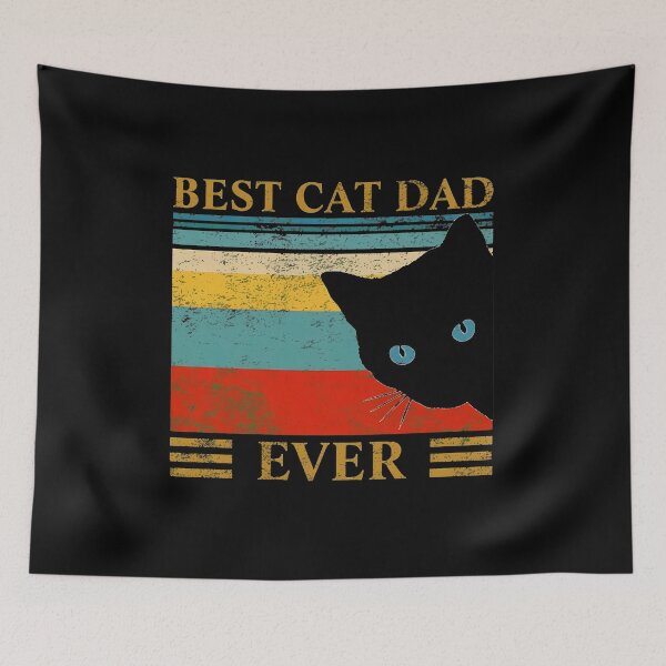 Item preview, Best Cat Dad Ever Retro Vintage Cat T-Shirt designed and sold by GiaoCalonas.
