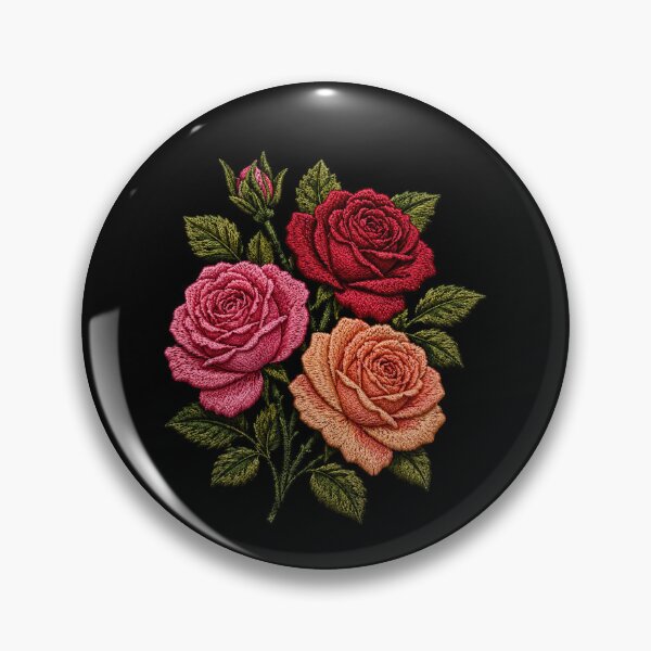 Item preview, Blooming Roses Embroidery designed and sold by ColorSplash123.
