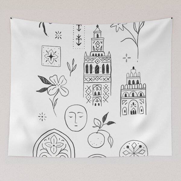 Item preview, Sevilla Sketchbook | Andalusian Landmarks & Botanical Illustration designed and sold by Tropical Blood.