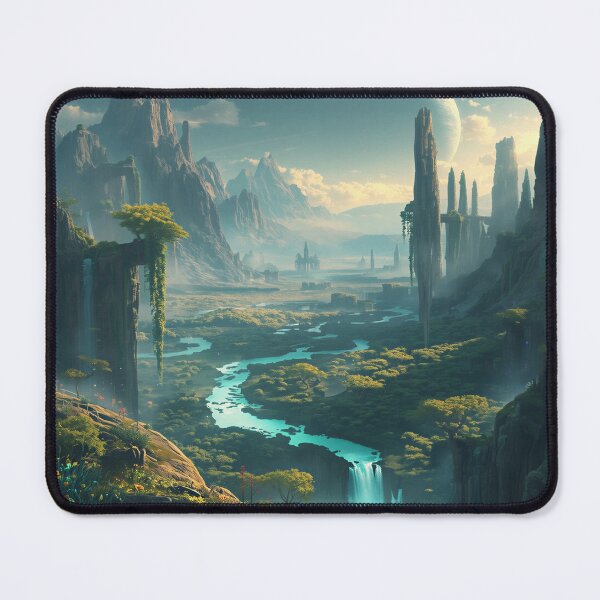 Item preview, Floating Titans Valley Fantasy Alien Landscape designed and sold by Luminous Wilds.