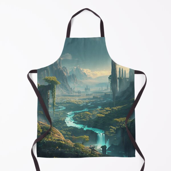 Item preview, Floating Titans Valley Fantasy Alien Landscape designed and sold by Luminous Wilds.