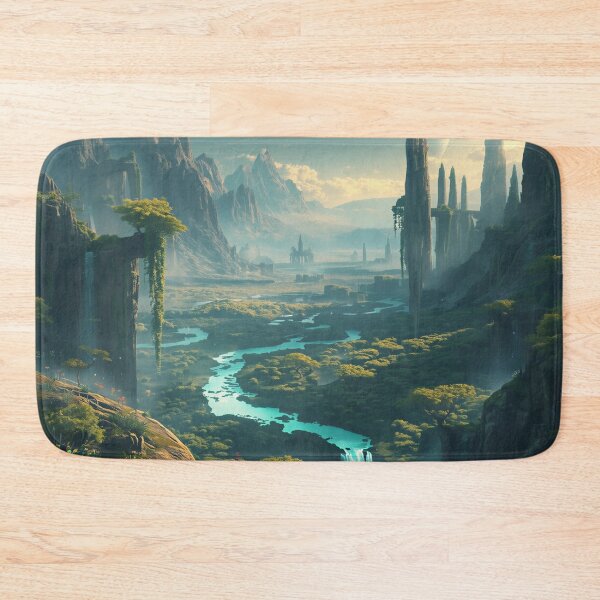 Item preview, Floating Titans Valley Fantasy Alien Landscape designed and sold by Luminous Wilds.