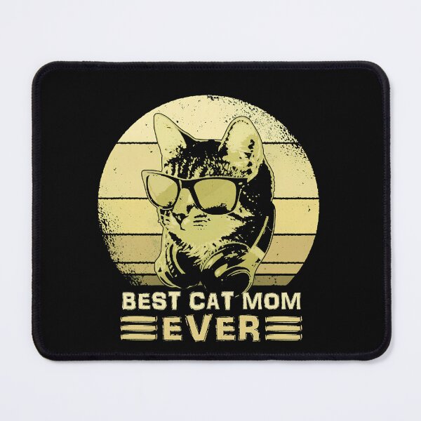 Item preview, Best Cat Mom Ever Cool Cat Headphone Sunset designed and sold by GiaoCalonas.