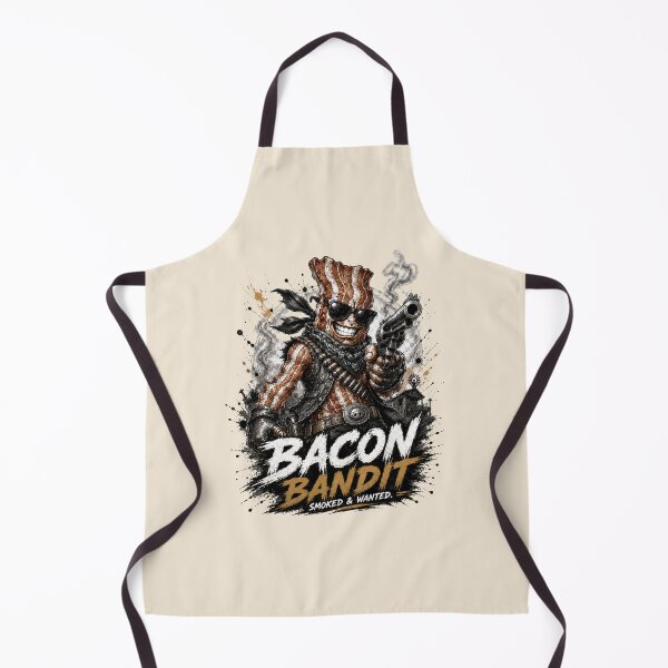 Item preview, Bacon Bandit - Smoked and Wanted Funny Western BBQ Design designed and sold by BlackSector77.