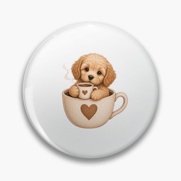 Item preview, Cute Dog in Coffee Cup Watercolor Puppy Illustration designed and sold by Seculinator.