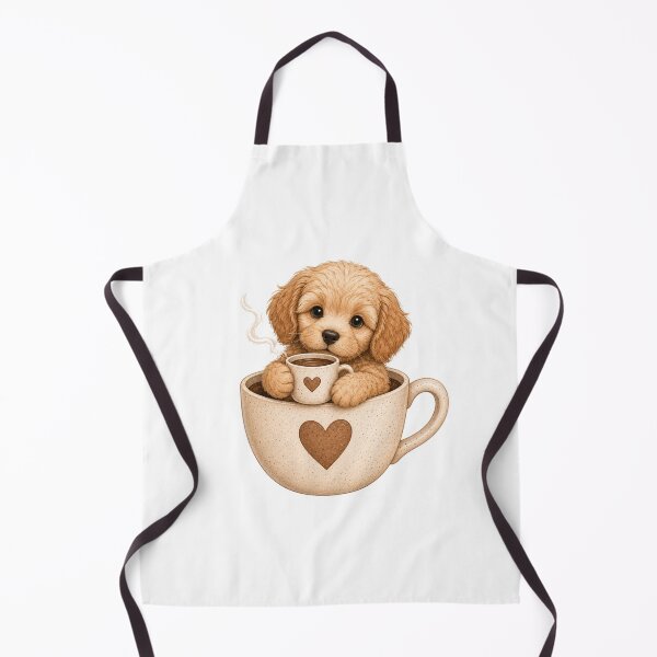 Item preview, Cute Dog in Coffee Cup Watercolor Puppy Illustration designed and sold by Seculinator.