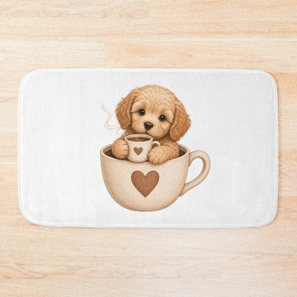 Item preview, Cute Dog in Coffee Cup Watercolor Puppy Illustration designed and sold by Seculinator.