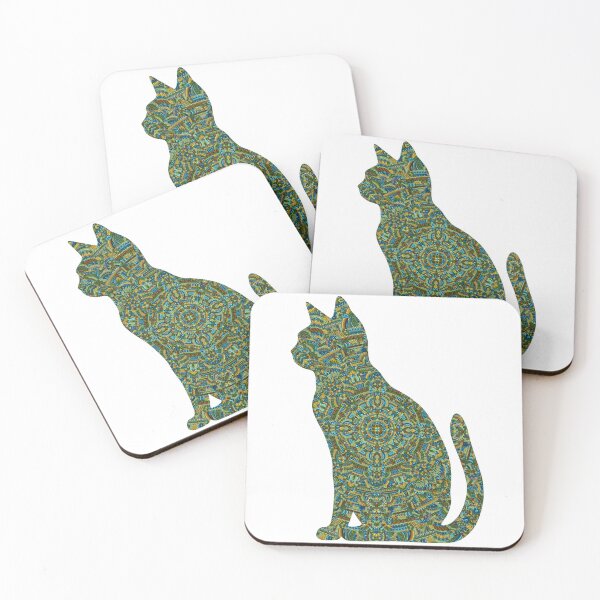 Item preview, Turtle Cat Mandala Silhouette designed and sold by Always Wanted.