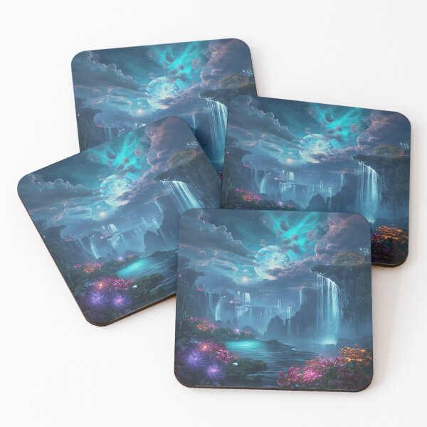Item preview, Spiritwater Falls Fantasy Alien Landscape designed and sold by Luminous Wilds.