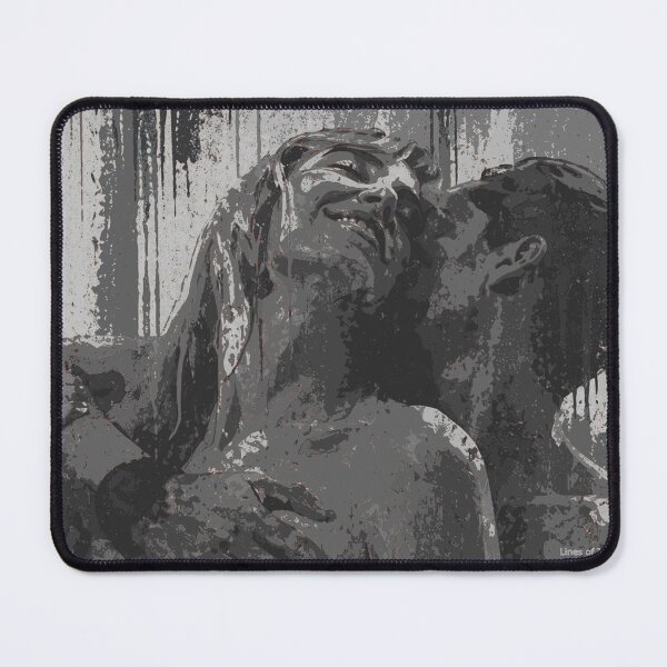 Item preview, Grayscale Abstract Couple Art, Romantic Embrace Print designed and sold by Studio pod Burom.