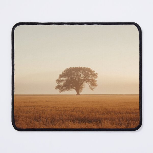 Item preview, Golden Solitude Autumn Tree Wall Art | Minimalist Fall Landscape Print designed and sold by VeloraNature.